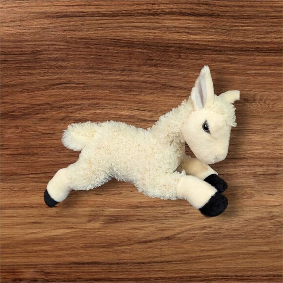 Aurora 12" Llama Flopsie Plush Stuffed Animal Toy cream black  cuddly - Picture 1 of 11